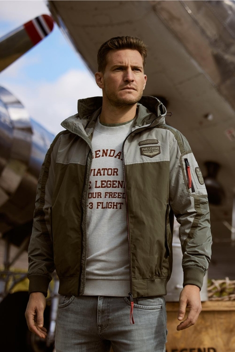 PME legend bomber jacket skylowe mix fabric
